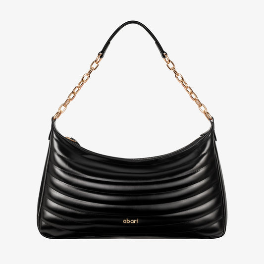 LUNE Black Crescent Handbag