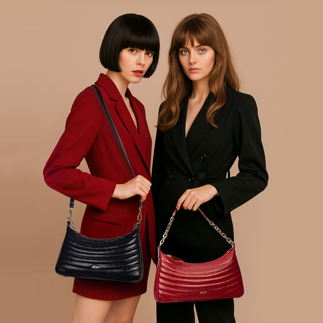 LUNE Red Crescent Handbag