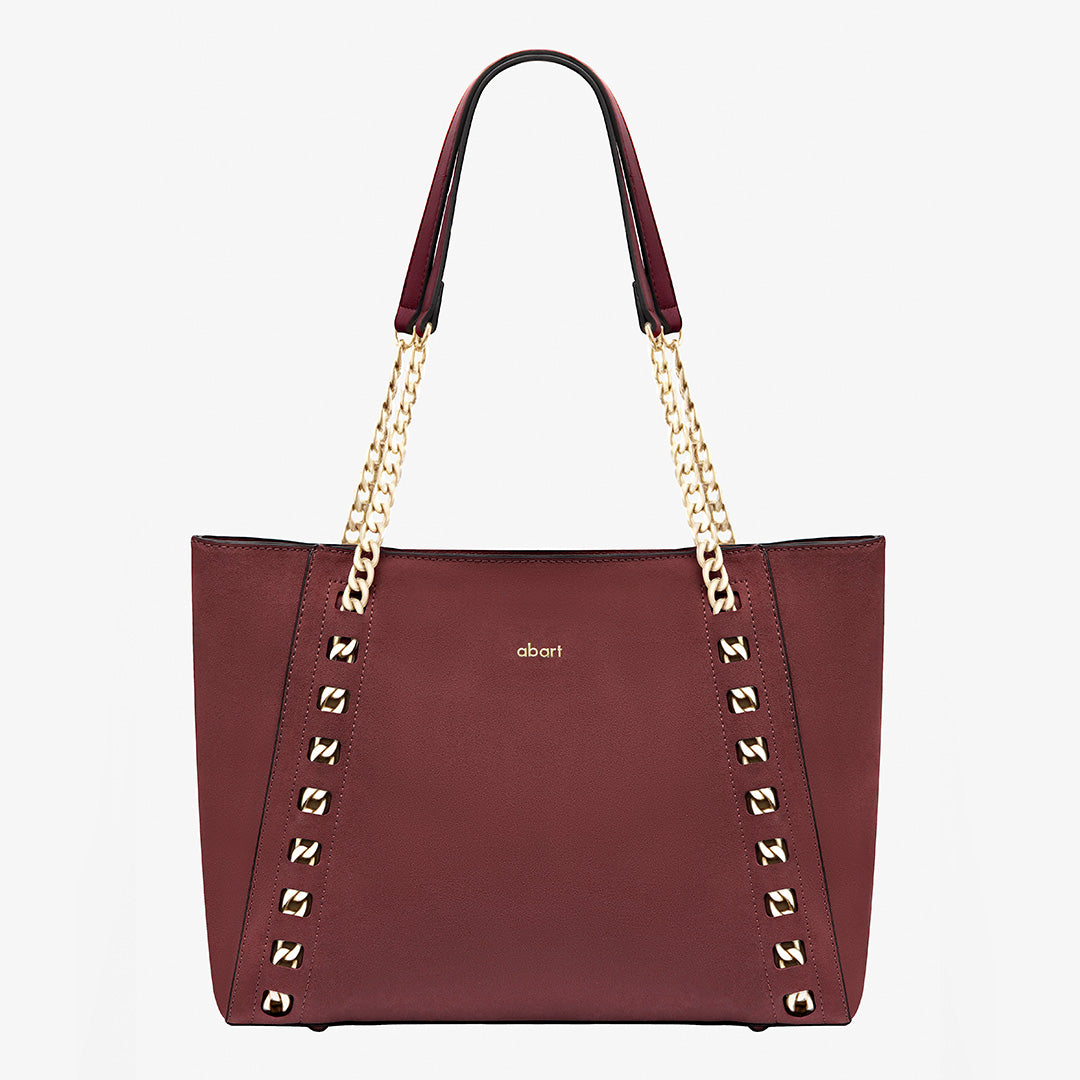Garnet Brown Suede Tote Bag