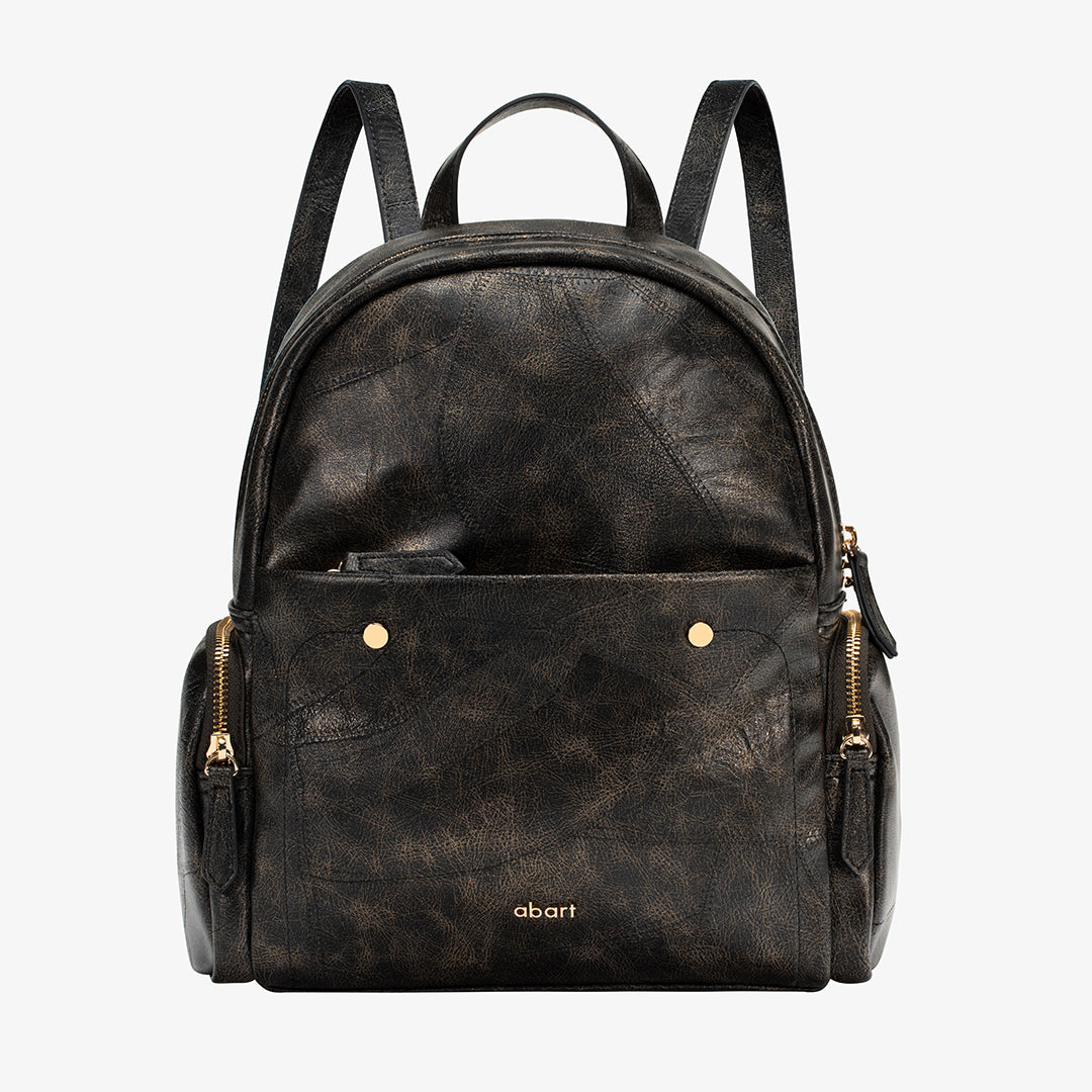 backpack womens leather black everyday a.b.art Jet Black Everyday Leather Backpack