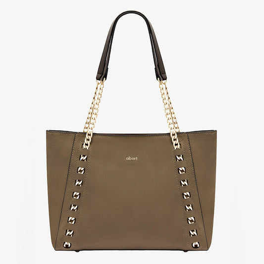 Garnet Brown Suede Tote Bag