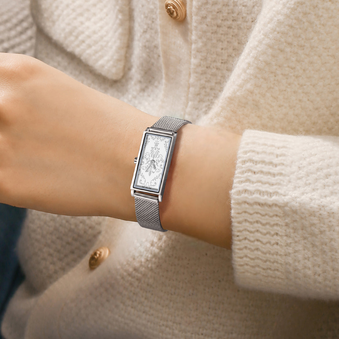 IDAMASK | 29*15 mm | Sapphire Glass | Damask-Patterned Dial