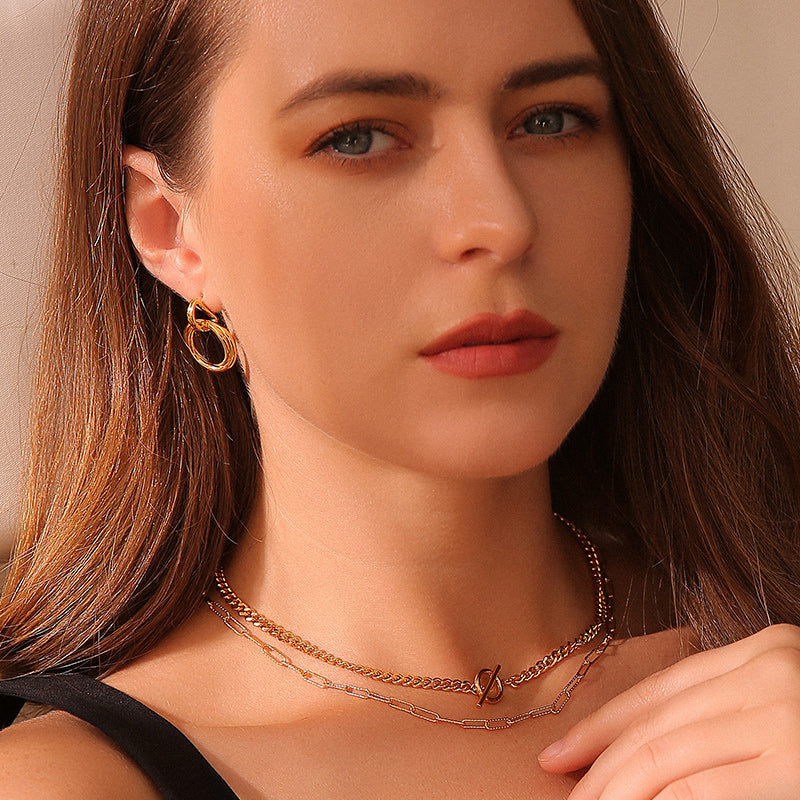 Circle Drop Earrings
