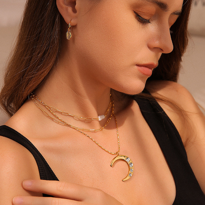 a.b.art Crescent Moon Starlight Pendant