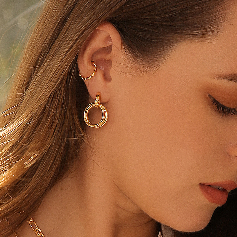 Circle Drop Earrings