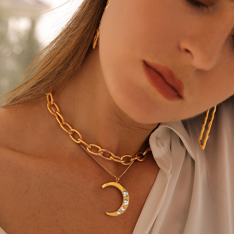 a.b.art Crescent Moon Starlight Pendant