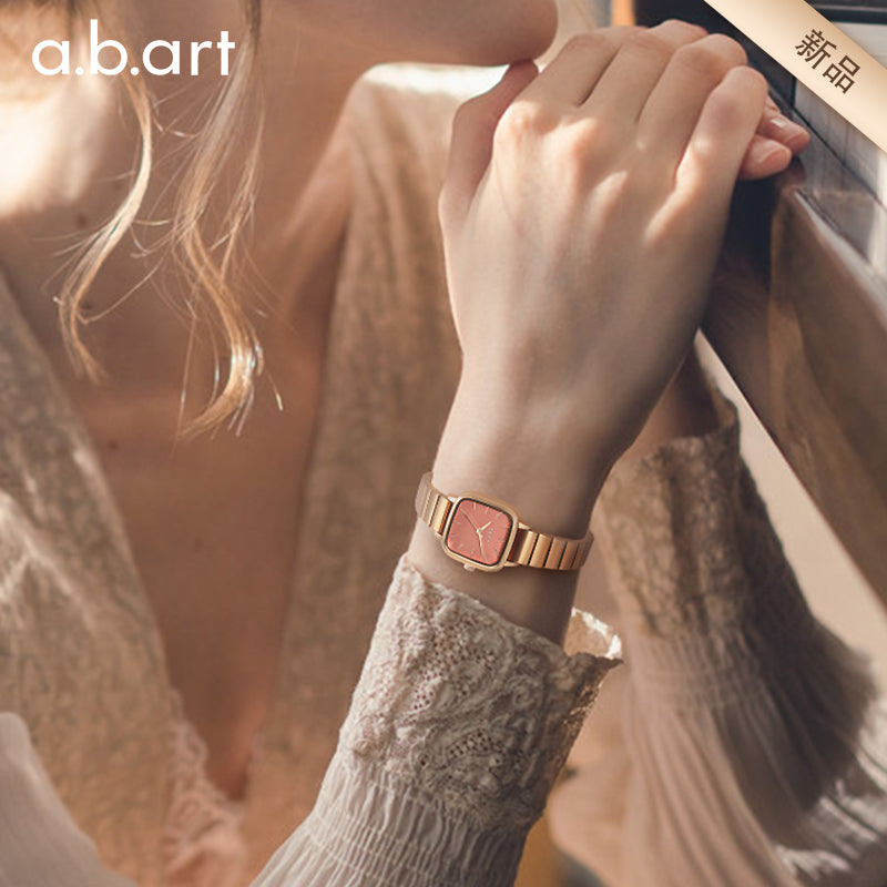 a.b.art GA Series Pink Coral & Rose Gold Women's Watch