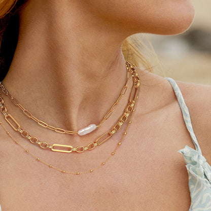 a.b.art Single Pearl Chain Necklace