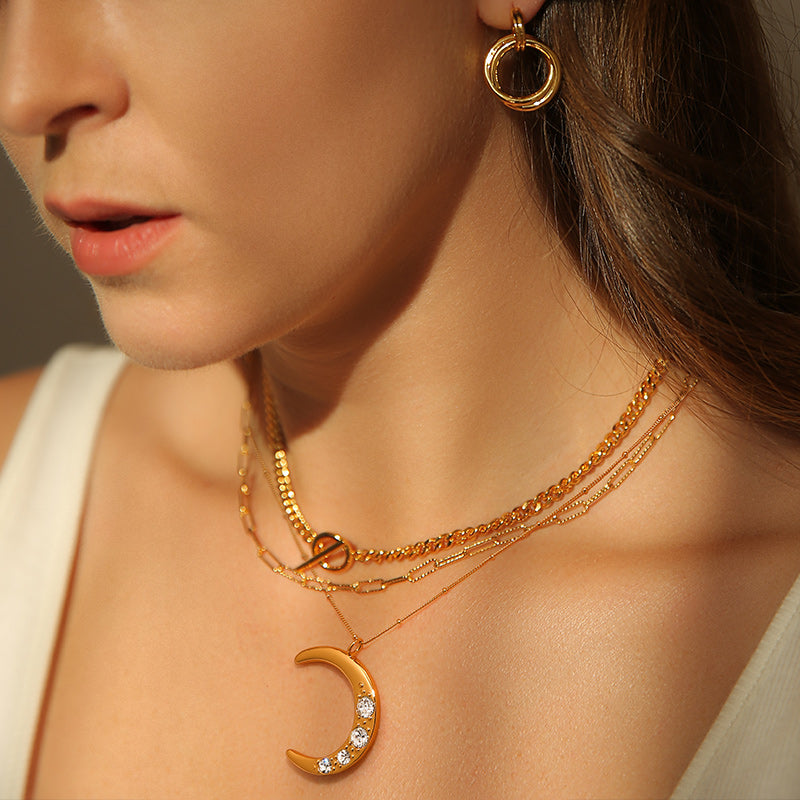 a.b.art Crescent Moon Starlight Pendant
