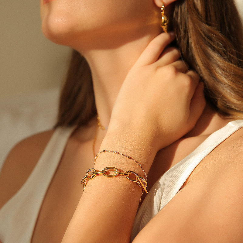 Big Chain Bracelet Bracelet Length 18.5 cm/7.3'