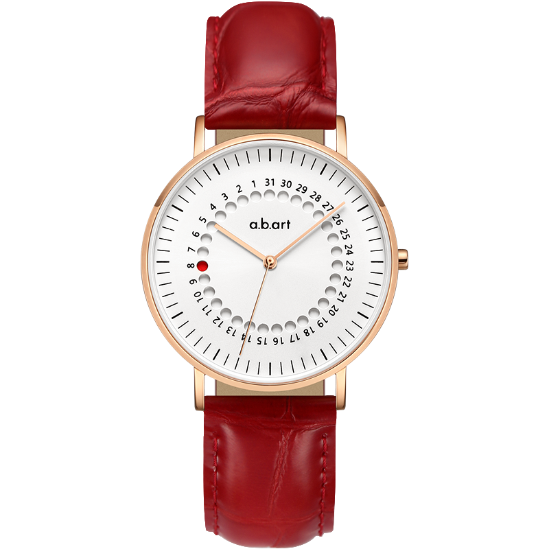 a.b.art FD Series Red Leather Women's Watch