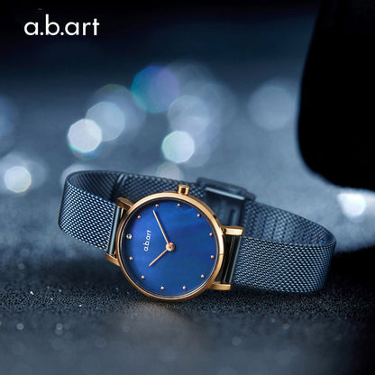 a.b.art FQ Series Aurora Blue Stainless Steel Women's Watch