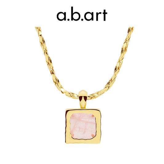 a.b.art Rose Quartz Pendant Necklace