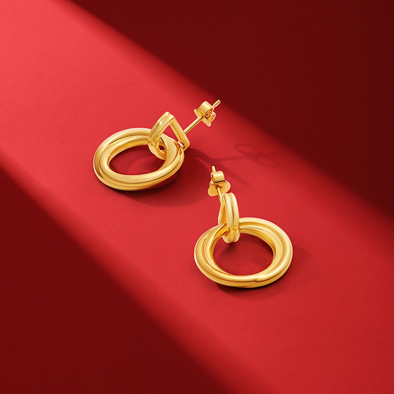 Circle Drop Earrings
