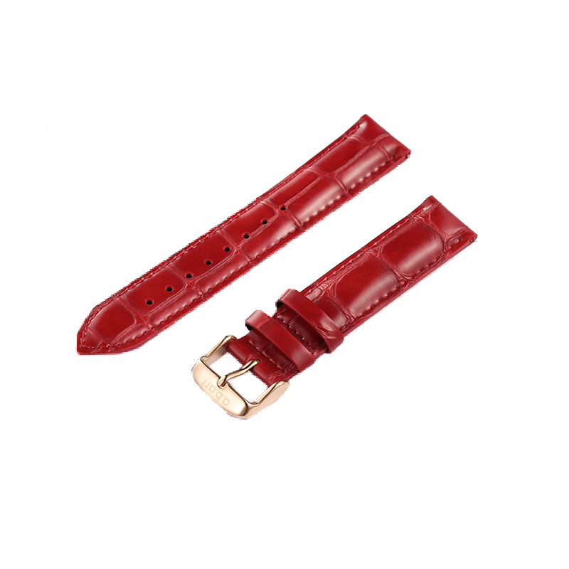 Red Lady's Leather Strap 18mm