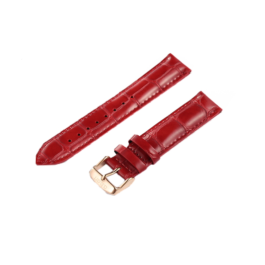 Red Lady's Leather Strap 18mm