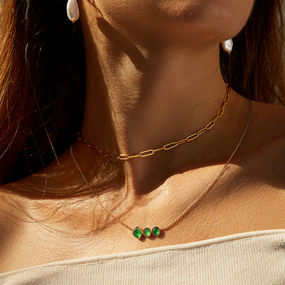 a.b.art green agate necklace for women 1