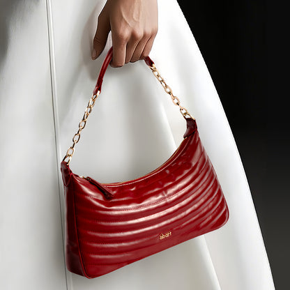 LUNE Red Crescent Handbag
