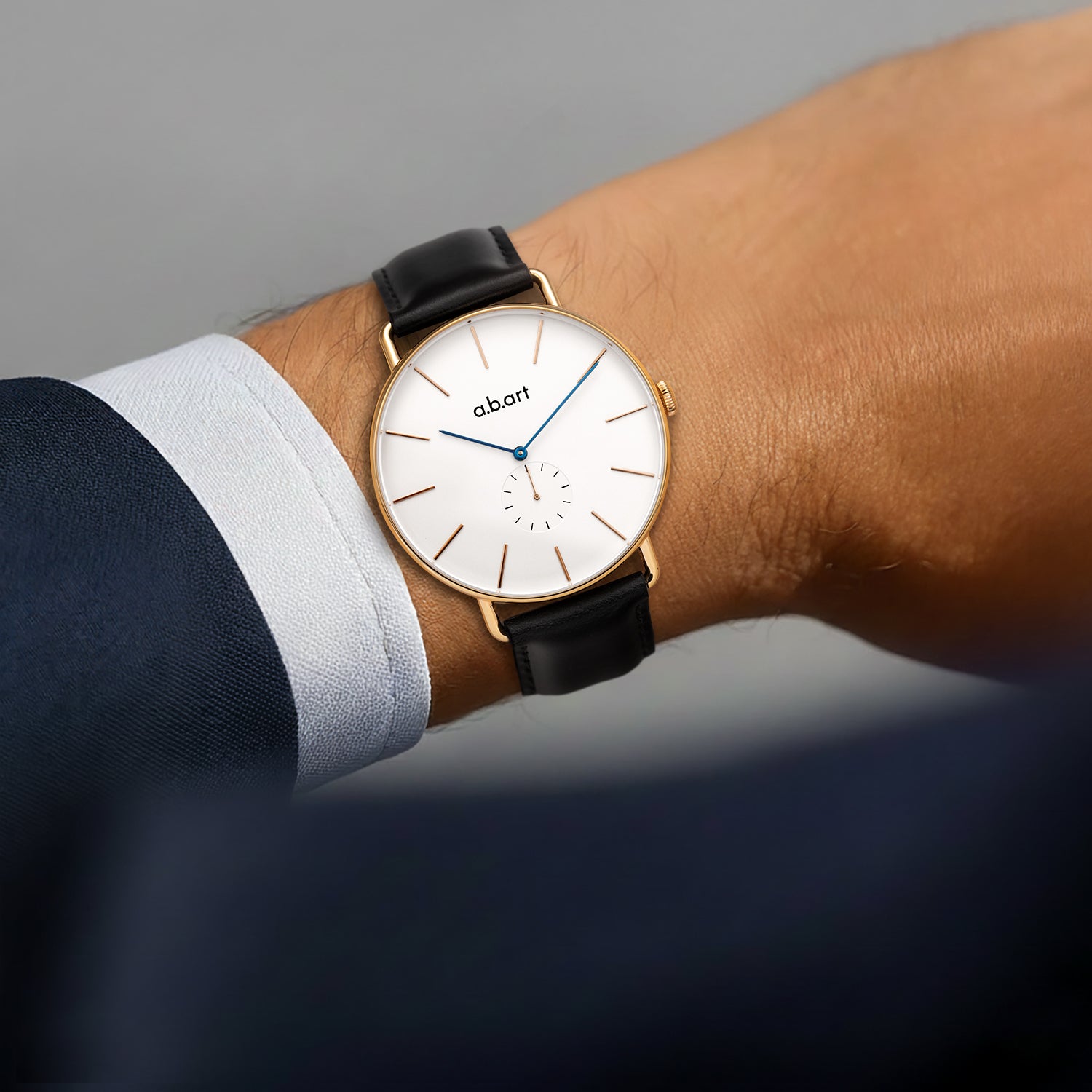 a.b.art Minimalist White Dual Dial Watch For men – abart.com