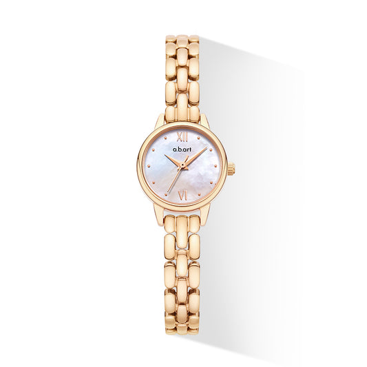 Mini Mother Of Pearl Watch, Gold Colour