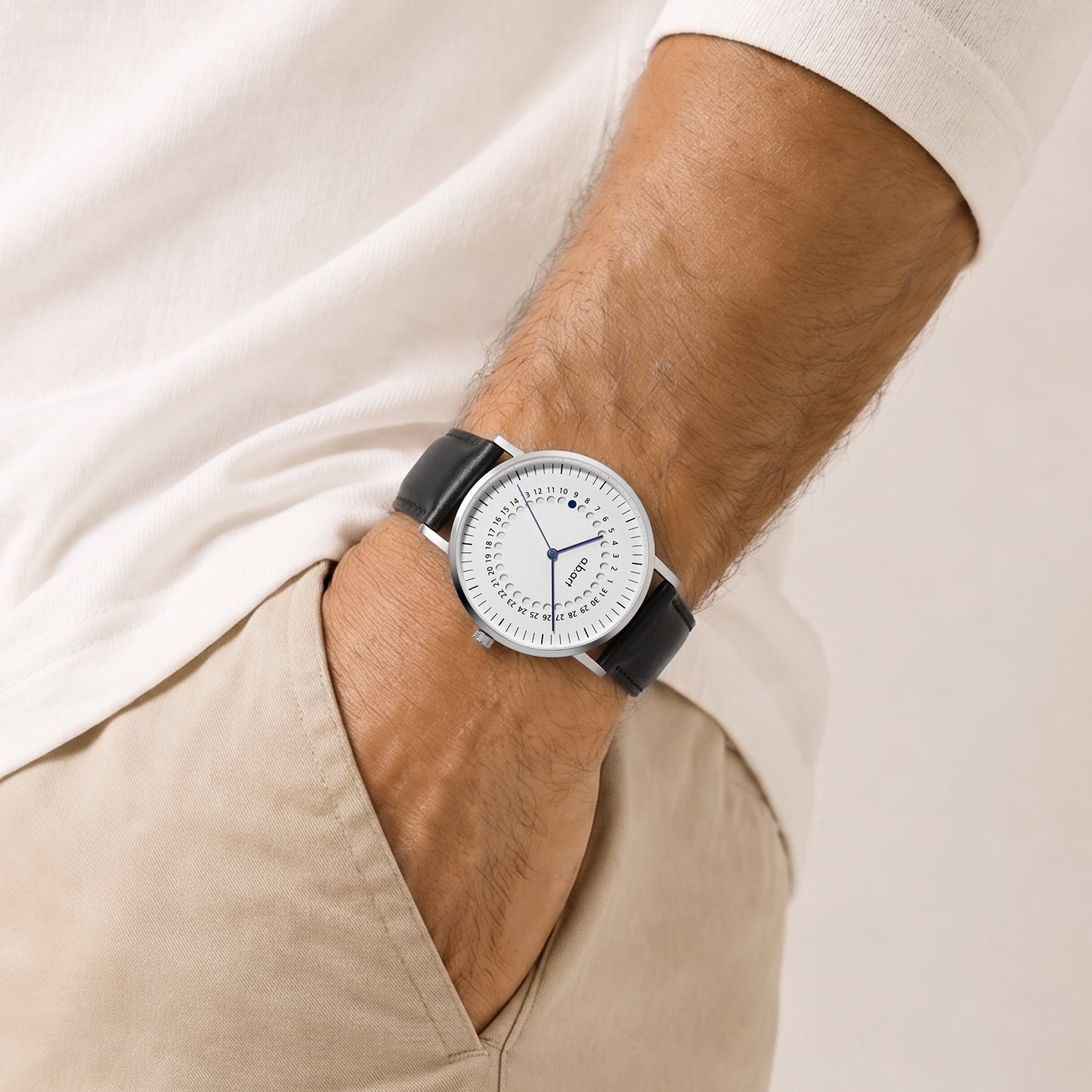 Freiburg 101 – Jumping Date Leather Watch · Swiss Ronda 715 (Swiss Parts) · Sapphire · 41mm