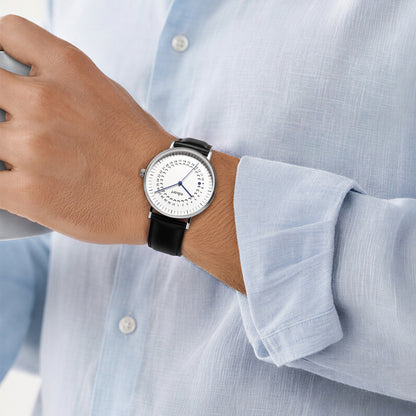 Freiburg 101 – Jumping Date Leather Watch · Swiss Ronda 715 (Swiss Parts) · Sapphire · 41mm