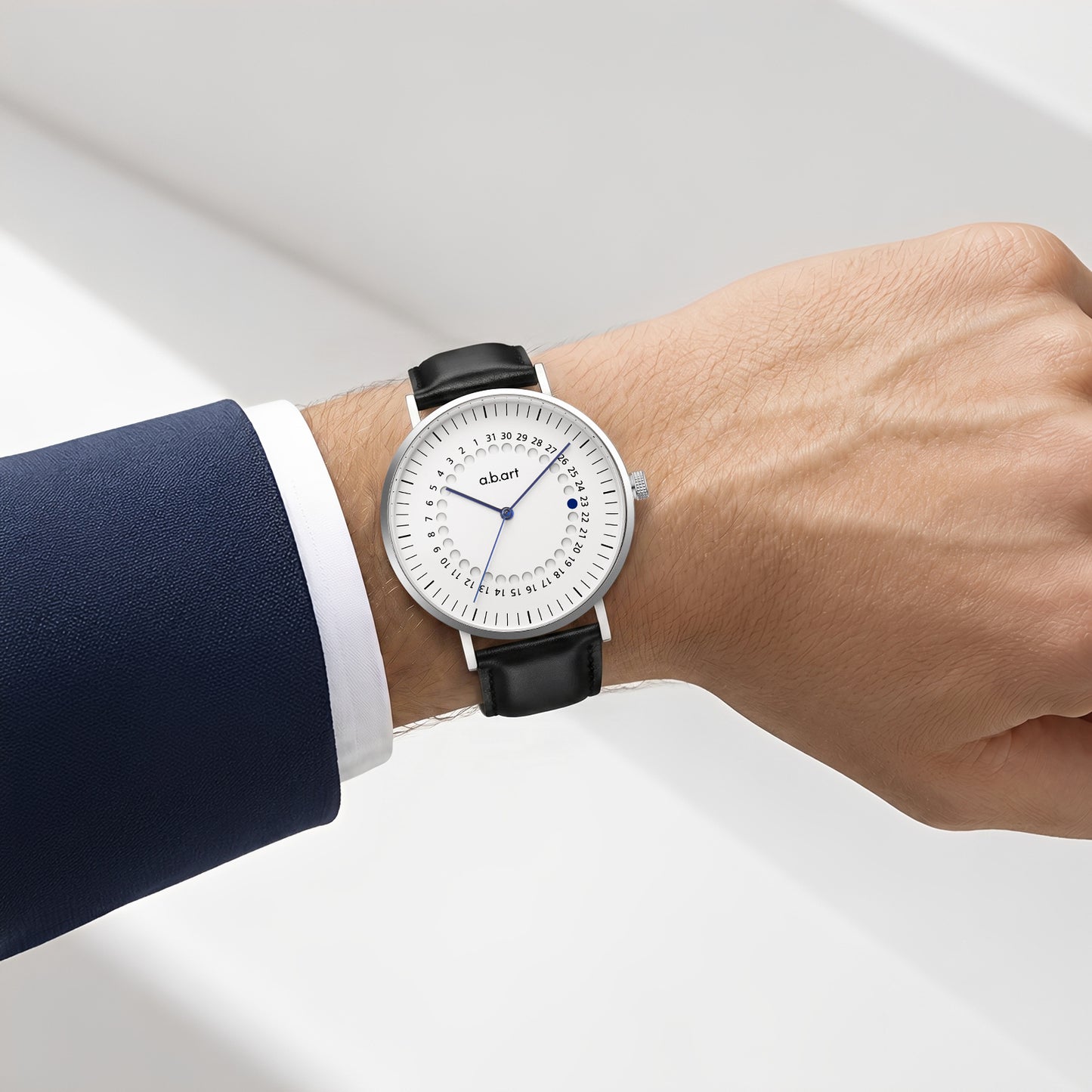 Freiburg 101 – Jumping Date Leather Watch · Swiss Ronda 715 (Swiss Parts) · Sapphire · 41mm