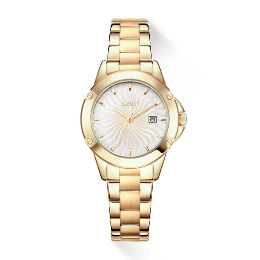 Sunray Gold Dial Watch, Gold Colour
