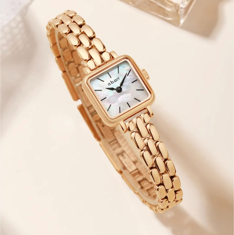 Mother Of Pearl Watch,Gold Color