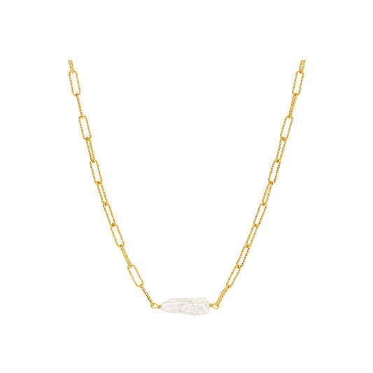 Single Pearl Chain Necklace Necklace Length 45 cm/17.7'