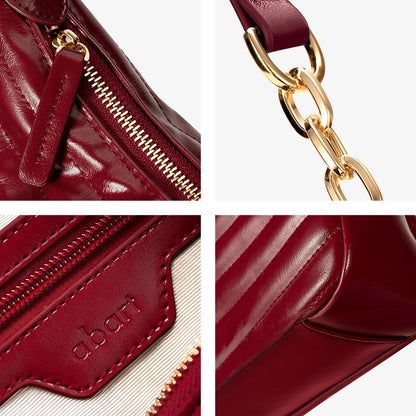 LUNE Red Crescent Handbag