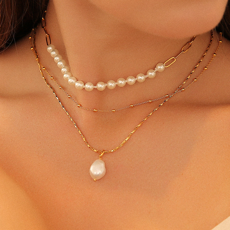 Single Pearl Necklace Necklace Length 46 cm/18.1'