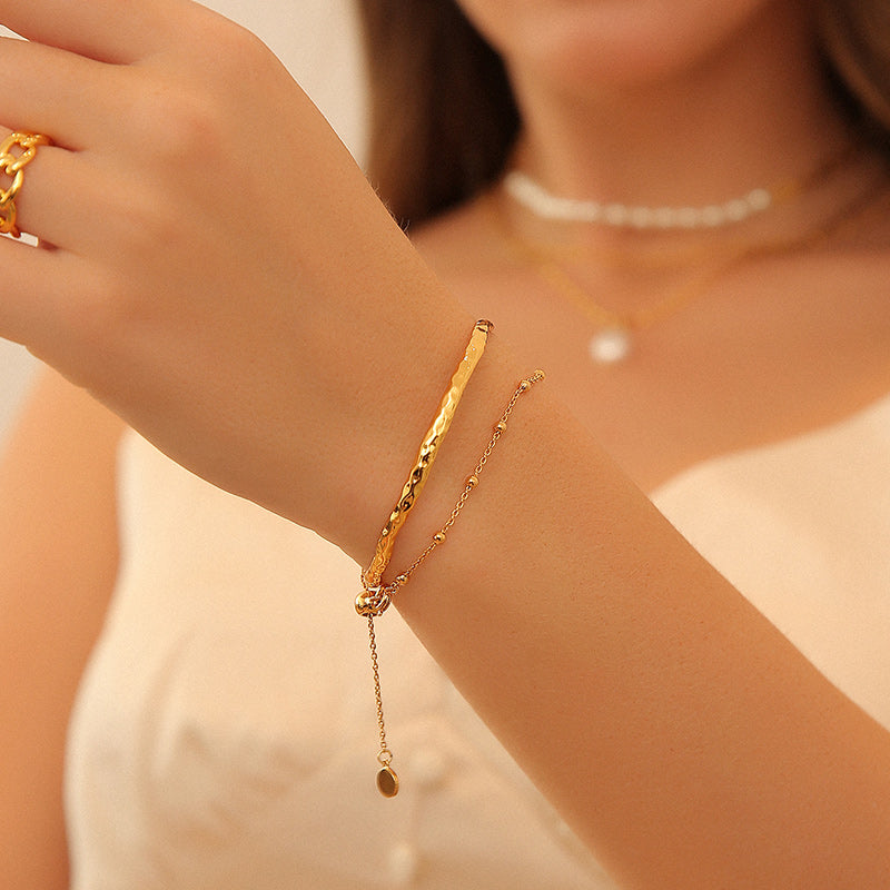 Open Gold Plated Bracelet