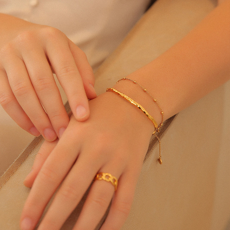 Open Gold Plated Bracelet