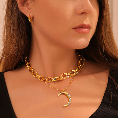 a.b.art Crescent Moon Starlight Pendant
