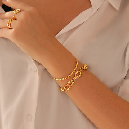 Open Gold Plated Bracelet