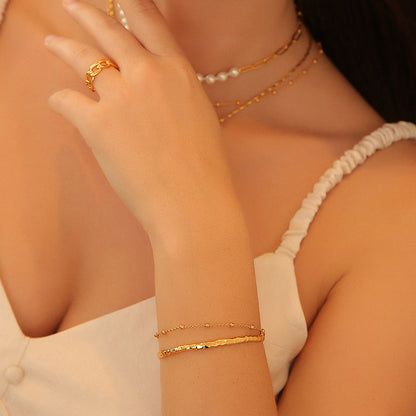 Open Gold Plated Bracelet