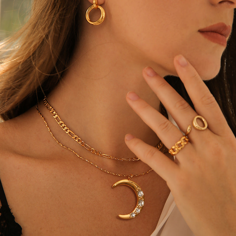 a.b.art Crescent Moon Starlight Pendant