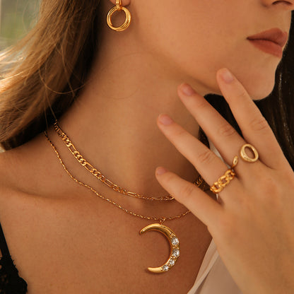 a.b.art Crescent Moon Starlight Pendant
