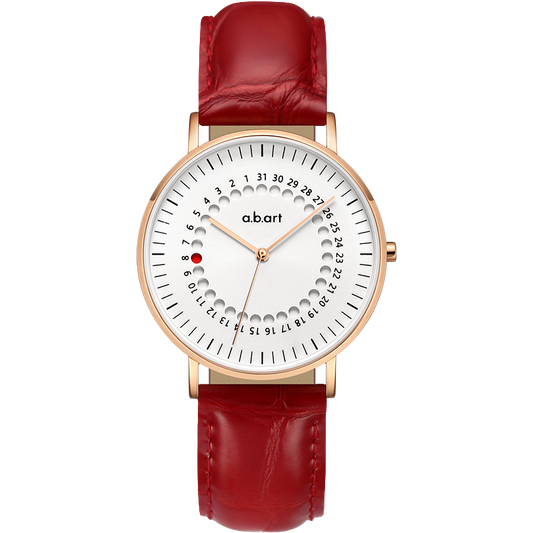 a.b.art FD Series Red Leather Women's Watch