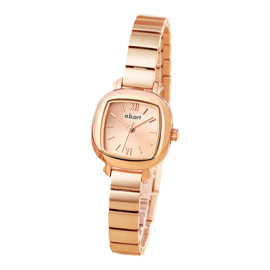 Elegant Rose Gold Women's Watch with Sunray Dial
